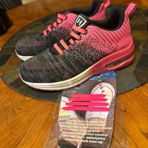 Steel toe shoes Stylish Pink and Black Women's Sneakers